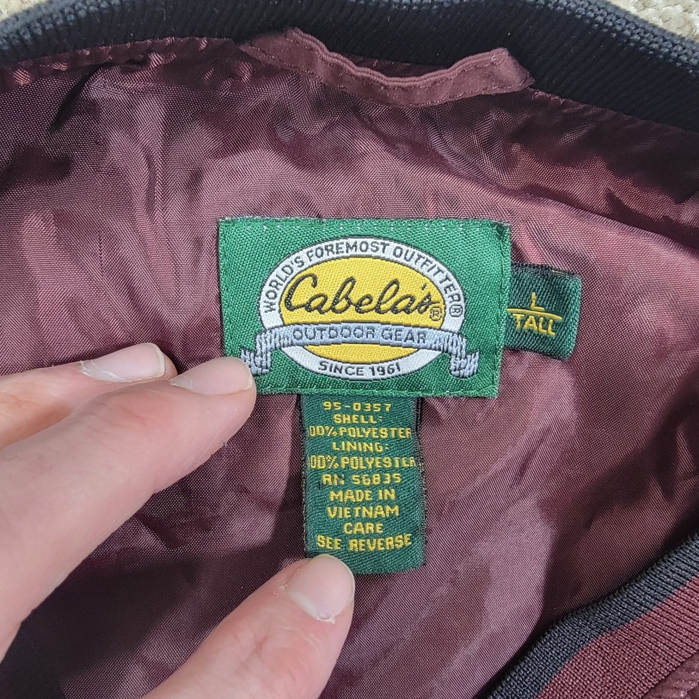 Cabelas Pullover Windbreaker V-Neck Long Sleeve O… - image 5